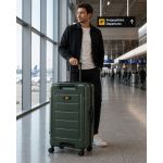 Premium Μεγάλη 78x49x31 Βαλίτσα Caterpillar 84796-603 Χακί 111L | 100% Polycarbonate | Ανθεκτική για Έως 32 Κιλά