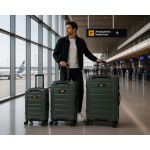 Premium Σετ 3 Βαλίτσες Ταξιδιού Caterpillar 84796-603 Χακί | 100% Polycarbonate | Ανθεκτικές με Διπλά Ροδάκια