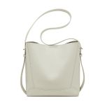 Δερμάτινη Γυναικεία Τσάντα Shopper Ώμου Foxer 9136015F Λευκό | Κομψή Τσάντα Με Αποσπώμενη Εσωτερική Θήκη (2-σε-1)
