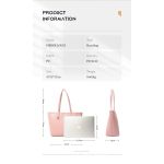 Γυναικεία Τσάντα Ώμου Shopper Pierre Loues 914-62 Ροζ | Ασφαλές Φερμουάρ & Ιμάντες Microfiber | Απόλυτη Οργάνωση & Στυλ