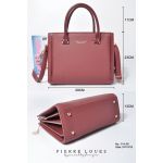 Γυναικεία Τσάντα Χιαστί & Χειρός Pierre Loues 914-80 Καφέ | Εσωτερικά Χωρίσματα | Άνεση & Οργάνωση στην Καθημερινότητα
