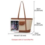 Γυναικεία Τσάντα Shopper Ώμου Foxer 9151041F Μπέζ/Καφέ | Μεγάλη Χωρητικότητα Με Διπλό Κλείσιμο | Έξυπνη Οργάνωση & Στυλ