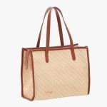 Γυναικεία Τσάντα Ώμου Bartuggi 600-1147-4 Μπεζ | Shopping Bag από Ψάθα & PU με 3 Τσέπες | Η Απόλυτη Καλοκαιρινή Τσάντα