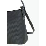 Γυναικεία Τσάντα Ώμου BARTUGGI 718-112753-Black με Ριγέ Pattern (27×22×12 cm)