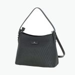 Γυναικεία Τσάντα Ώμου BARTUGGI 718-112753-Black με Ριγέ Pattern (27×22×12 cm)