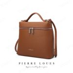 Γυναικείο Σακίδιο Πλάτης Pierre Loues 931-62 Καφέ | Καθημερινή Άνεση & Έξυπνη Οργάνωση | Ασφαλές Κλείσιμο