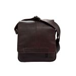 Ανδρικό Δερμάτινο Τσαντάκι Ώμου Chesterfield Remy C48.055000 Καφέ – Premium, Κομψό με Καπάκι & Φερμουάρ