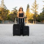 Σετ 3 Άθραυστες Βαλίτσες Newcom N1595-SET3 Μαύρο Επεκτεινόμενες | Πολυπροπυλενίου με Διπλό Φερμουάρ Ασφαλείας