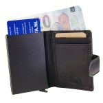 Δερμάτινη Μεταλλική Καρτοθήκη Chesterfield C08.038100 Μαύρο με RFID Προστασία – Ασφάλεια & Πολυτέλεια