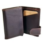 Δερμάτινη Μεταλλική Καρτοθήκη Chesterfield C08.038201 Καφέ με RFID Προστασία & Θέση για Χαρτονομίσματα – Premium