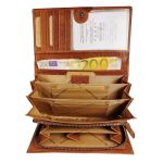 Γυναικείο Δερμάτινο Πορτοφόλι Μεγάλο Chesterfield Hampton C08.037331 Κονιάκ με RFID Προστασία – Vintage Δέρμα