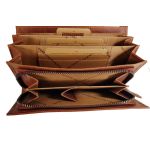 Γυναικείο Δερμάτινο Πορτοφόλι Μεγάλο Chesterfield Hampton C08.037331 Κονιάκ με RFID Προστασία – Vintage Δέρμα
