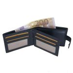 Ανδρικό Δερμάτινο Πορτοφόλι Chesterfield C08.051200 Μαύρο Curtis με RFID Προστασία – Δέρμα Wax Pull Up
