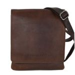Ανδρικό Δερμάτινο Τσαντάκι Ώμου / Χιαστί Chesterfield C48.071101 Καφέ | Slim Design & Vintage | Διαχρονικό Στυλ