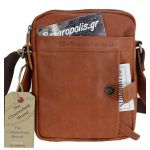 Ανδρικό Δερμάτινο Τσαντάκι Ώμου Chesterfield C48.071731 Κονιάκ – με 2 Κεντρικές Θήκες & Premium Ποιότητα