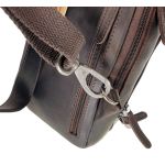 Δερμάτινο Τσαντάκι Χιαστί / Crossbody Chesterfield Riga C58.028401 Καφέ – Premium Pull-Up Δέρμα με Πολλαπλές Θήκες