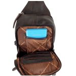 Δερμάτινο Τσαντάκι Χιαστί / Crossbody Chesterfield Riga C58.028401 Καφέ – Premium Pull-Up Δέρμα με Πολλαπλές Θήκες