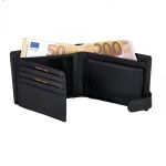 Ανδρικό Δερμάτινο Πορτοφόλι Diplomat MN708 Μαύρο RFID Safe | 2 Διαφάνειες – Κατάλληλο για Ταυτότητα