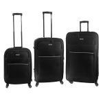 Σετ Βαλίτσες DIPLOMAT ZC3004 SET3 Μαύρο – Καμπίνας, Μεσαία & Μεγάλη με 4 Ρόδες, Πλήρες Travel Set για κάθε ταξίδι