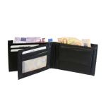 Ανδρικό Δερμάτινο Πορτοφόλι GINIS CG-1335 Μαύρο – RFID Προστασία, 5 Κάρτες, & Θέση Ταυτότητας