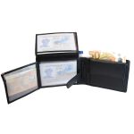 Ανδρικό Δερμάτινο Πορτοφόλι GINIS CG-83/2 Μαύρο – RFID Προστασία, Πολλές Θήκες & Πλούσιους Χώρους