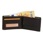 Μικρό Ανδρικό Δερμάτινο Πορτοφόλι Lavor 1-2100 Μαύρο | Minimal Design & RFID Προστασία