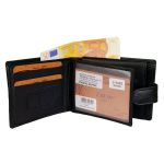 Δερμάτινο Ανδρικό Πορτοφόλι Lavor 1-3420 Μαύρο – με RFID Προστασία – Κλασικό & Ασφαλές με Κούμπωμα