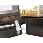 Δερμάτινο Ανδρικό Πορτοφόλι ARMONTO 8407 Καφέ με RFID Προστασία, Κομψό & Πρακτικό Design