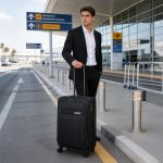 Απόλυτη Ταξιδιωτική Ασφάλεια: Μαύρο Αδιάβροχο Σετ 3 Βαλιτσών Cardinal 5200 Mαύρο 55/68/78cm με TSA LOCK & Επέκταση +5cm 