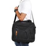 Επαγγελματική Τροχήλατη Τσάντα Pilot Gabol 122319 Week Eco Μαύρο 40cm 22L με Θήκη Laptop 15.6