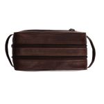 Δερμάτινο Νεσεσέρ Chesterfield Stacey C08.016501 Καφέ – Wax Pull Up για Ταξίδι με 2 Χώρους – Premium Ποιότητα
