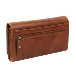 Γυναικείο Δερμάτινο Πορτοφόλι Μεγάλο Chesterfield Hampton C08.037331 Κονιάκ με RFID Προστασία – Vintage Δέρμα