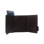 Δερμάτινη Μεταλλική Καρτοθήκη Chesterfield C08.038201 Καφέ με RFID Προστασία & Θέση για Χαρτονομίσματα – Premium