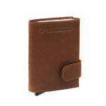 Δερμάτινη Μεταλλική Καρτοθήκη Chesterfield C08.038231 Κονιάκ με RFID Προστασία & Θέση για Χαρτονομίσματα – Premium