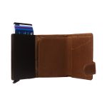 Δερμάτινη Μεταλλική Καρτοθήκη Chesterfield C08.038231 Κονιάκ με RFID Προστασία & Θέση για Χαρτονομίσματα – Premium