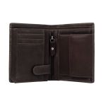 Ανδρικό Δερμάτινο Πορτοφόλι Chesterfield Ethel C08.040201 Καφέ Όρθιο Vintage – Wax Pull Up με RFID Προστασία