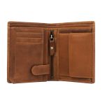 Ανδρικό Δερμάτινο Πορτοφόλι Chesterfield Ethel C08.040231 Κονιάκ Όρθιο Vintage – Wax Pull Up με RFID Προστασία