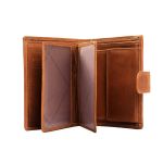 Δερμάτινο Ανδρικό Πορτοφόλι Όρθιο Chesterfield C08.040531 Κονιάκ με RFID Προστασία & Κούμπωμα – Premium