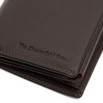 Δερμάτινο Ανδρικό Πορτοφόλι Όρθιο Chesterfield Leroy C08.053001 Καφέ με RFID Προστασία – Premium Soft Nappa Δέρμα