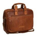 Δερμάτινη Επαγγελματική Τσάντα Chesterfield SETH C40.101031 Κονιάκ για Laptop 15.6” – Premium Business Class Design