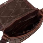 Ανδρικό Δερμάτινο Τσαντάκι Ώμου / Χιαστί Chesterfield C48.071101 Καφέ | Slim Design & Vintage | Διαχρονικό Στυλ