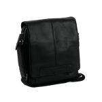 Ανδρικό Δερμάτινο Τσαντάκι Ώμου Chesterfield Remy C48.055000 Μαύρο – Premium, Κομψό με Καπάκι & Φερμουάρ