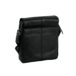 Ανδρικό Δερμάτινο Τσαντάκι Ώμου Chesterfield Remy C48.055000 Μαύρο – Premium, Κομψό με Καπάκι & Φερμουάρ