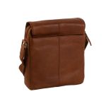 Ανδρικό Δερμάτινο Τσαντάκι Ώμου Chesterfield Remy C48.055031 Κονιάκ – Premium, Κομψό με Καπάκι & Φερμουάρ