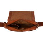 Ανδρικό Δερμάτινο Τσαντάκι Ώμου Chesterfield Remy C48.055031 Κονιάκ – Premium, Κομψό με Καπάκι & Φερμουάρ