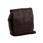 Ανδρικό Δερμάτινο Τσαντάκι Ώμου Chesterfield Remy C48.055000 Καφέ – Premium, Κομψό με Καπάκι & Φερμουάρ