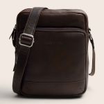 Ανδρικό Δερμάτινο Τσαντάκι Ώμου Chesterfield Valtorio C48.144501 Καφέ | Γνήσιο Δέρμα Premium Ποιότητας
