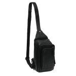 Δερμάτινο Τσαντάκι Χιαστί / Crossbody Chesterfield Riga C58.028400 Μαύρο – Premium Pull-Up Δέρμα με Πολλαπλές Θήκες