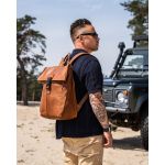 Δερμάτινο Επαγγελματικό Σακίδιο Πλάτης Chesterfield Savona C58.032231 Κονιάκ | Roll Top, Θήκη Laptop 15