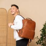 Δερμάτινο Σακίδιο Πλάτης Chesterfield Lennox C58.071131 Κονιάκ – Πολυτελές Laptop 15,6'' Backpack